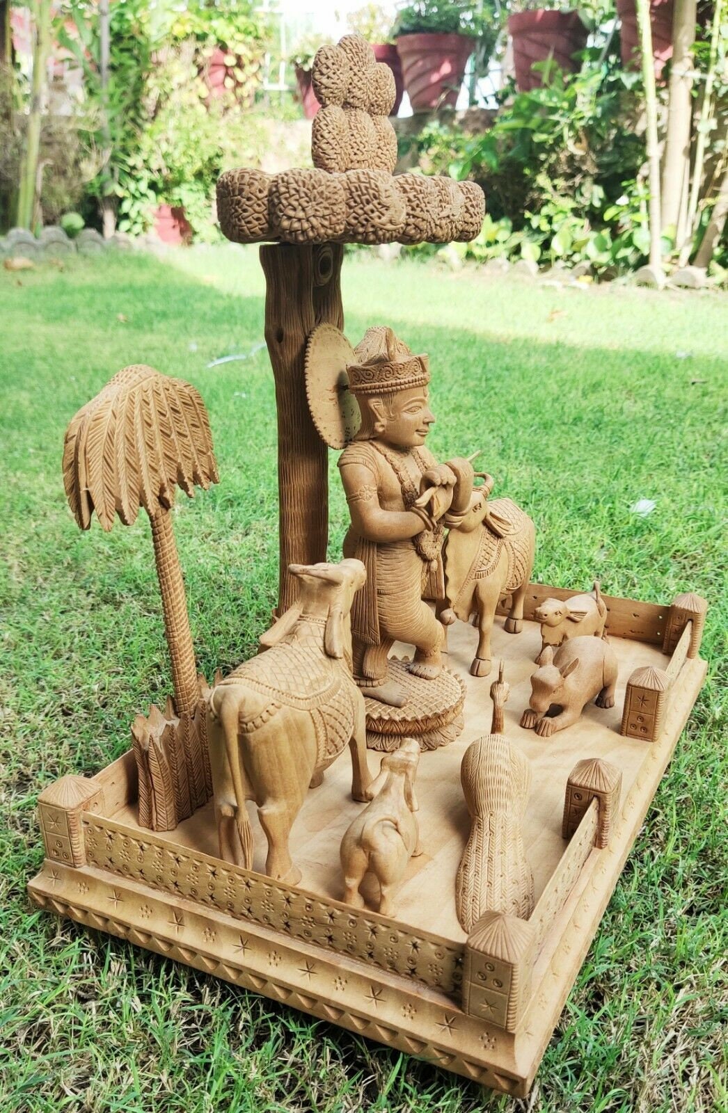Wooden Krishna Wooden Hand Carved Wood