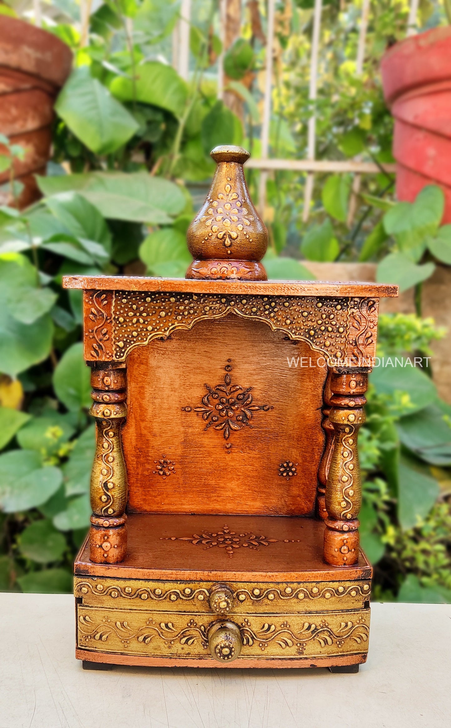 Wood Temple Puja Mandir Handcrafted Wooden