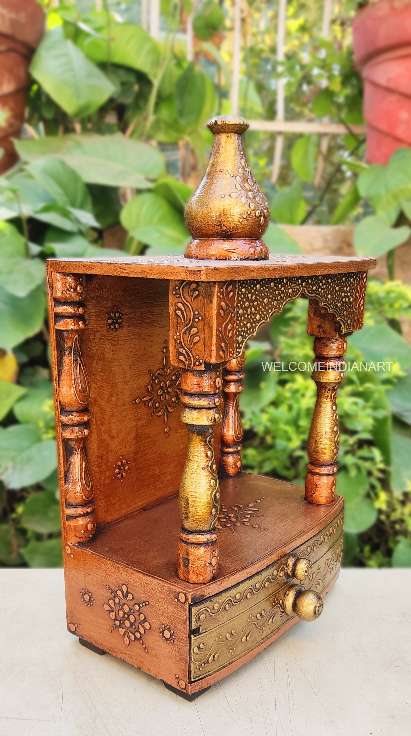 Wood Temple Puja Mandir Handcrafted Wooden