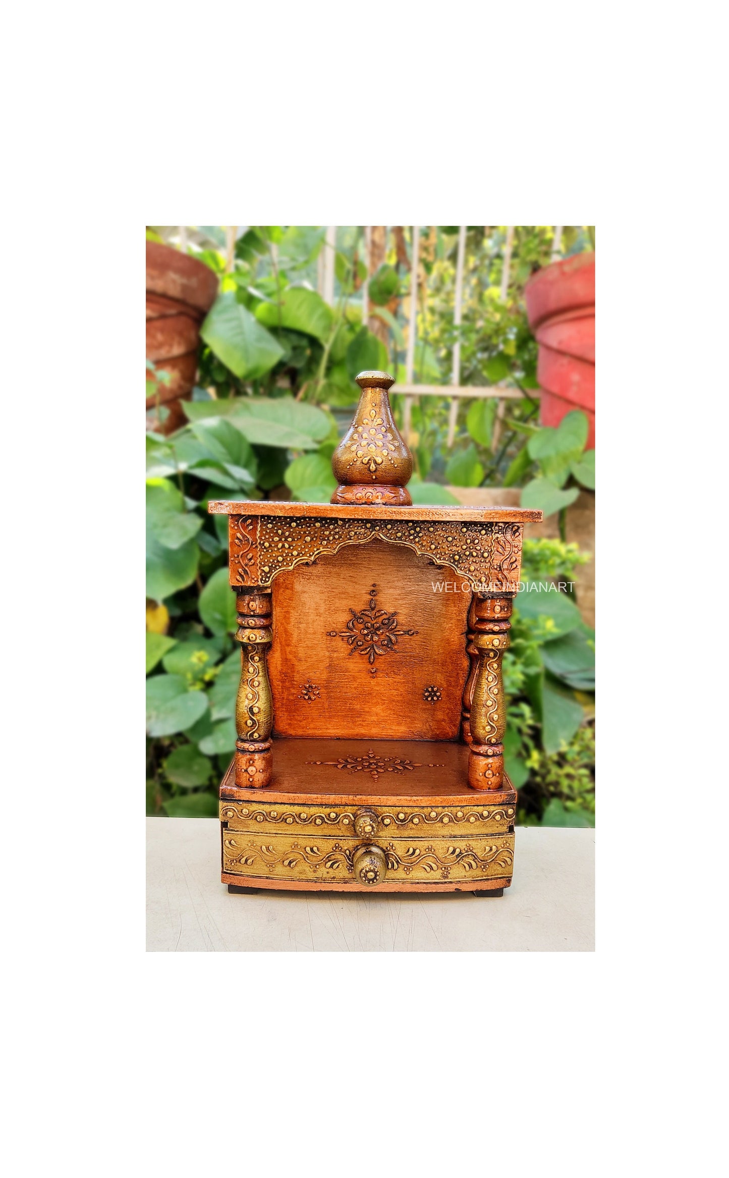 Wood Temple Puja Mandir Handcrafted Wooden