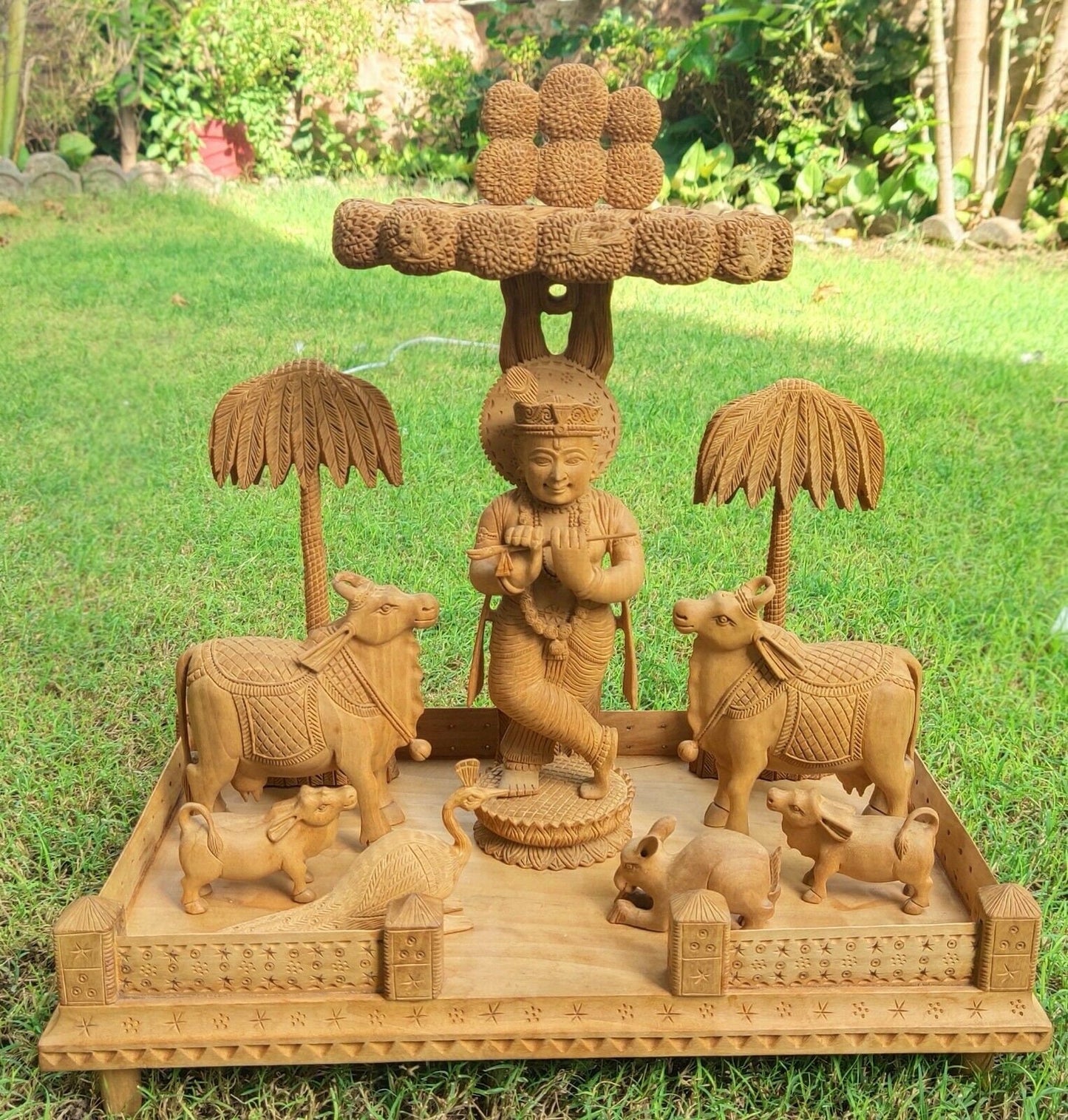 Wooden Krishna Wooden Hand Carved Wood