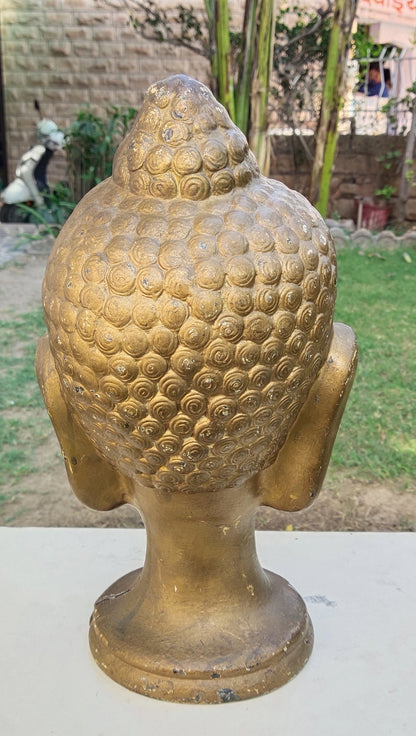 Meditative Buddha Head, Cast Iron Model 1