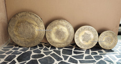 Indian Wooden Brass Fitted Designer Bajot