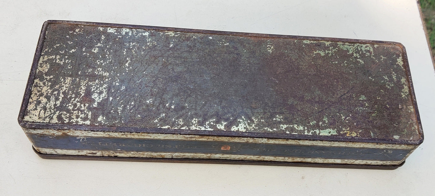 Real Old Antique Metal Rectangle Metal
