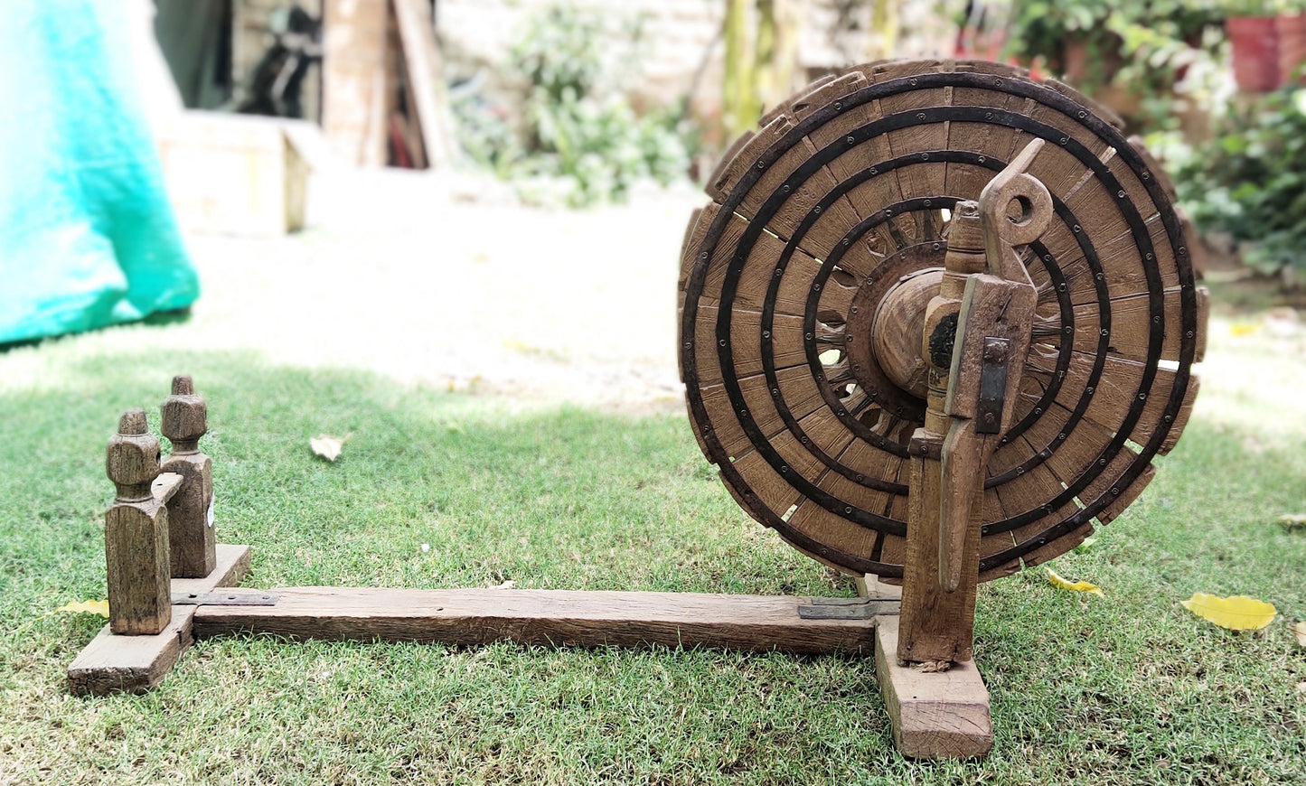 Antique Vintage Wooden Gandhi Charkha Wood