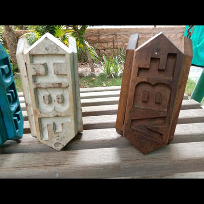 Set Of 3 Antique Wooden Wood