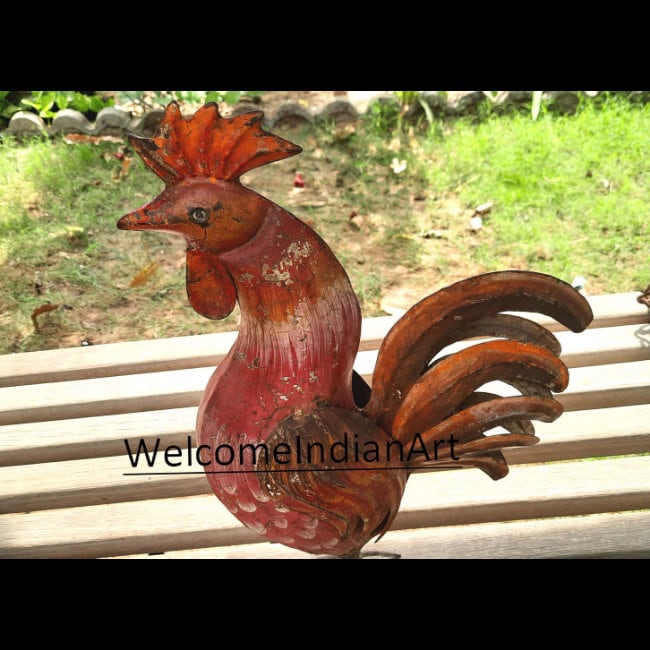 Old Vintage Hand Painted Iron Metal