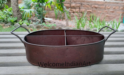 Antique Metal Tray 1 Set Metal