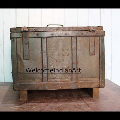 Antique Wooden Box Antique Advertising Metal