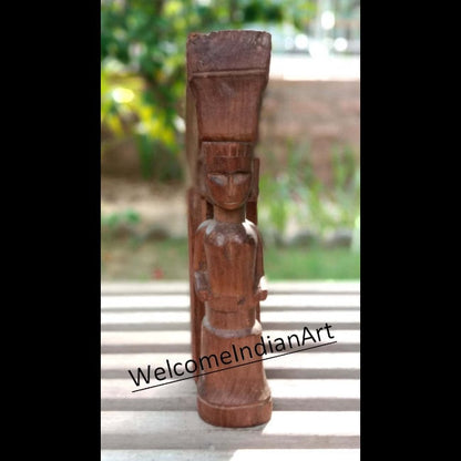 Ancient Wooden Statue And Bird Model 1