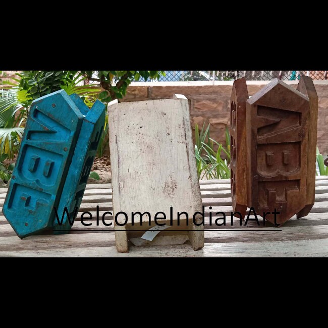 Set Of 3 Antique Wooden Wood
