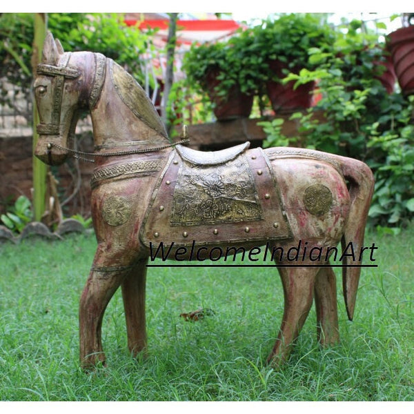 Antique Painted Horse, Hand Carved Model 1