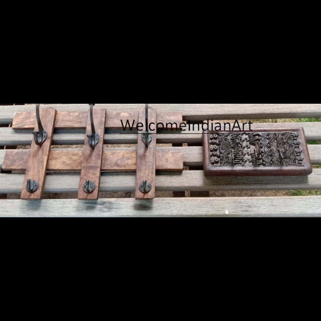 Old Iron Wooden Hook Hanger Model 1