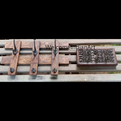 Old Iron Wooden Hook Hanger Model 1