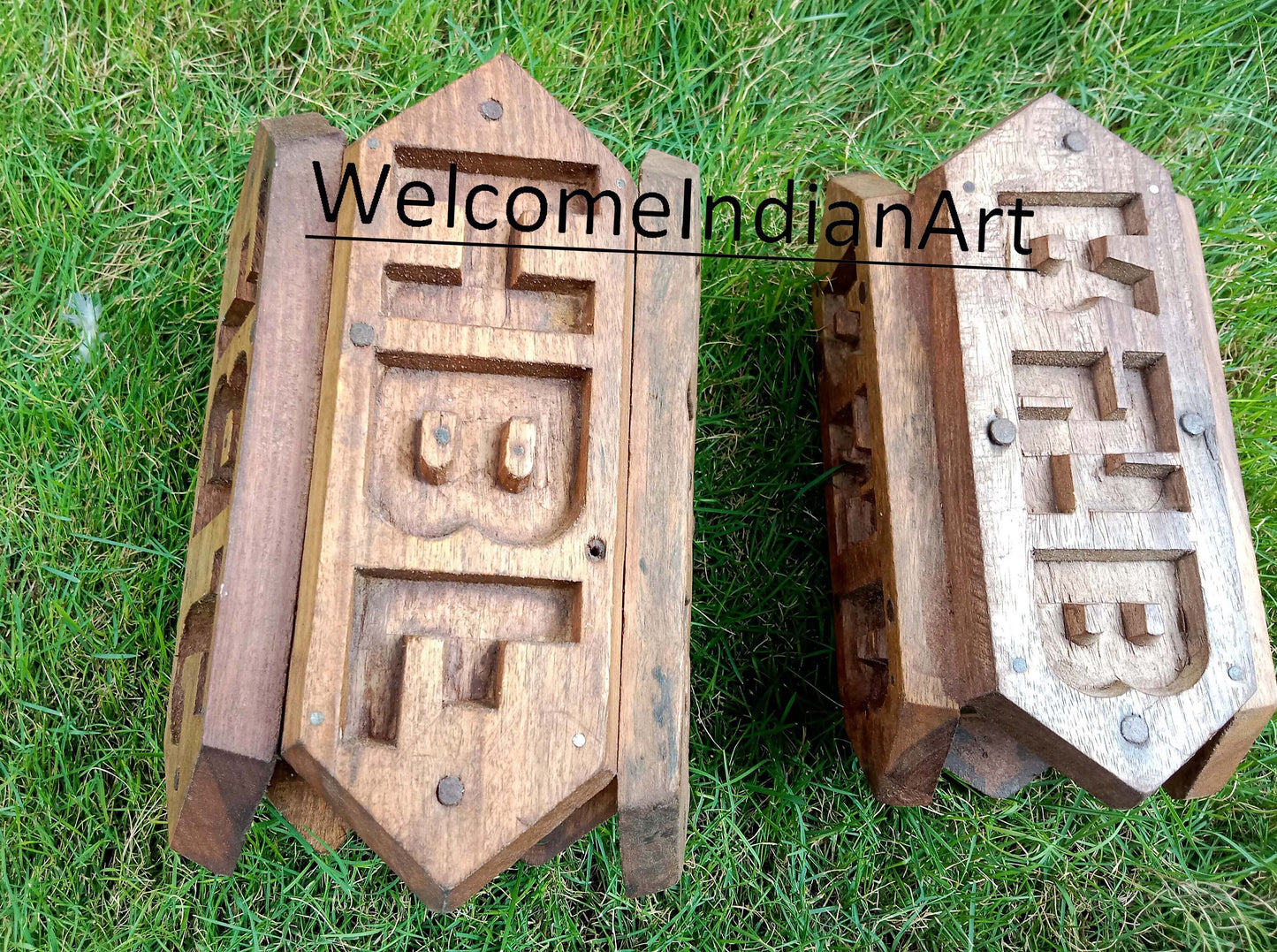 Old Vintage Hand Carved Wooden Wood