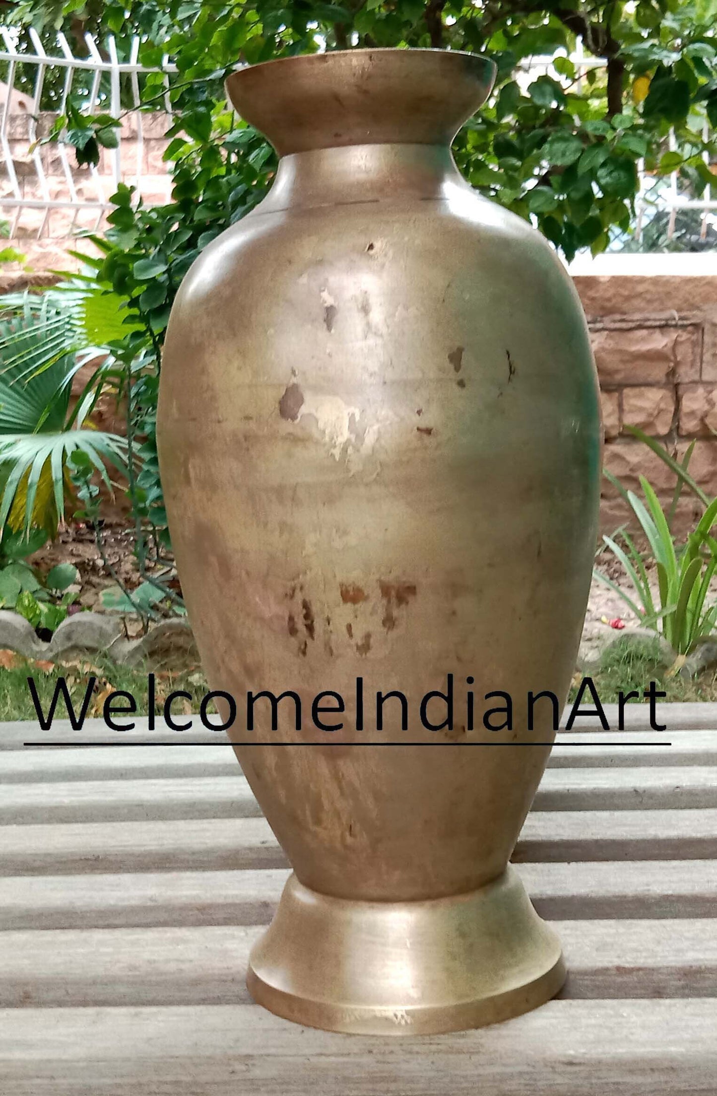 Brass Antique Vase Rustic Flower Brass