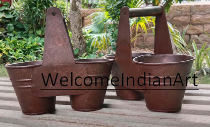 Iron Caddy Hanging Flower Pot Iron