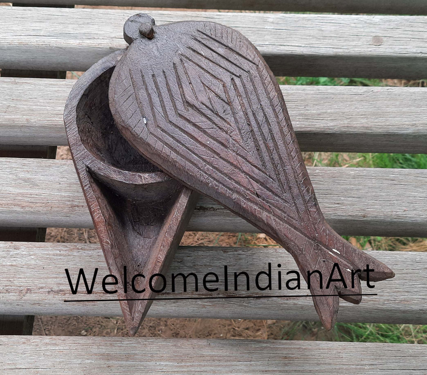 Antique Carving Wooden Handcrafted Fish Wood