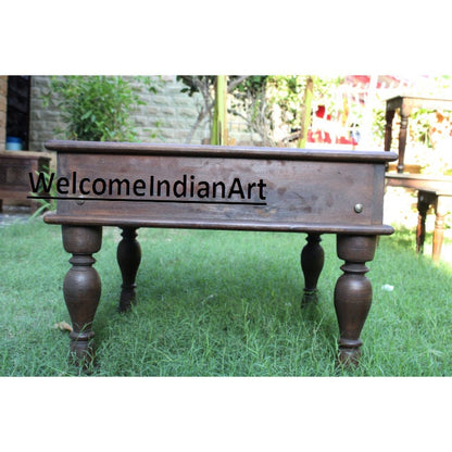 Indian Antique Wooden Coffee Table Model 1