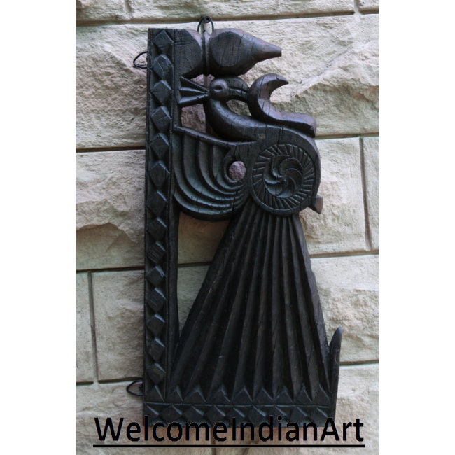 Wooden Hand Carved Peacock Wall Model 1
