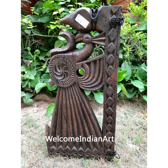 Wooden Hand Carved Peacock Wall Model 1