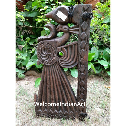 Wooden Hand Carved Peacock Wall Model 1