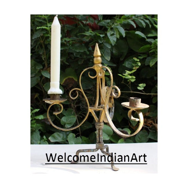 Vintage Style Metal Candle Stand