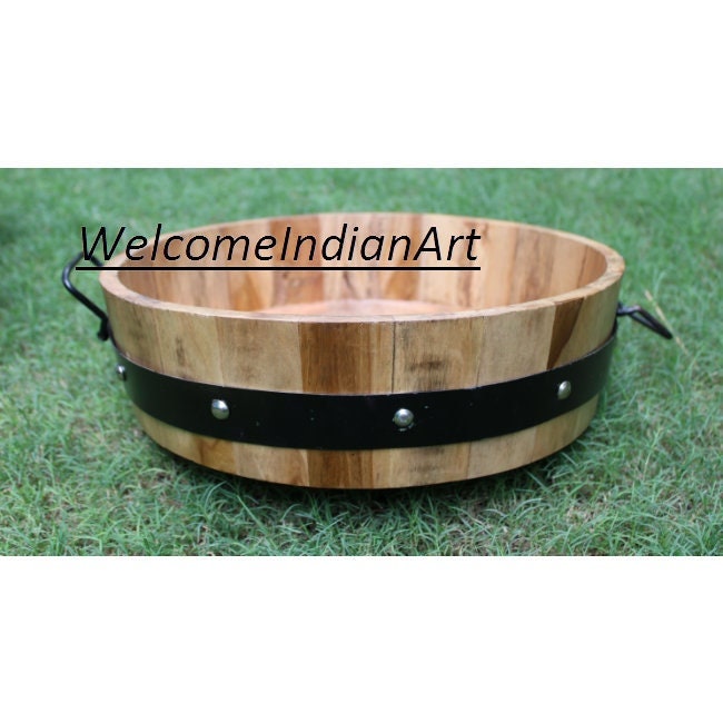 Wooden Serving Tray Unique Round Model 1 ( Set Of 1 )