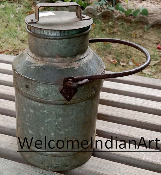 Antique Iron Milk Pot Metal