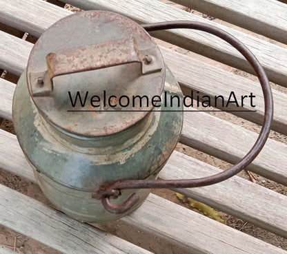 Antique Iron Milk Pot Metal