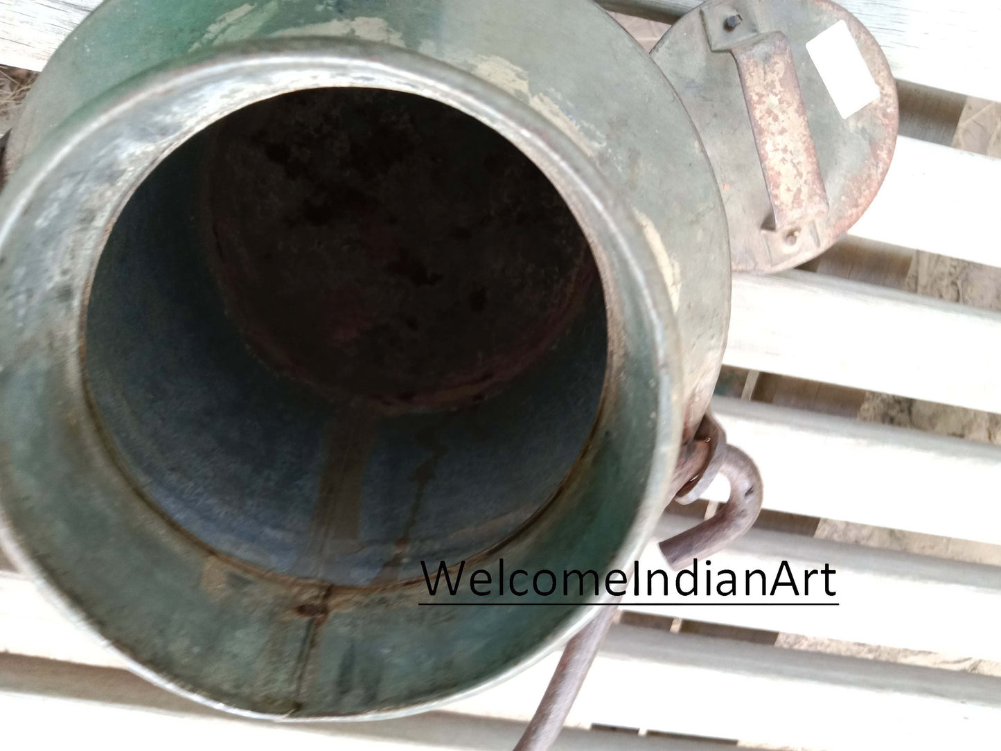 Antique Iron Milk Pot Metal