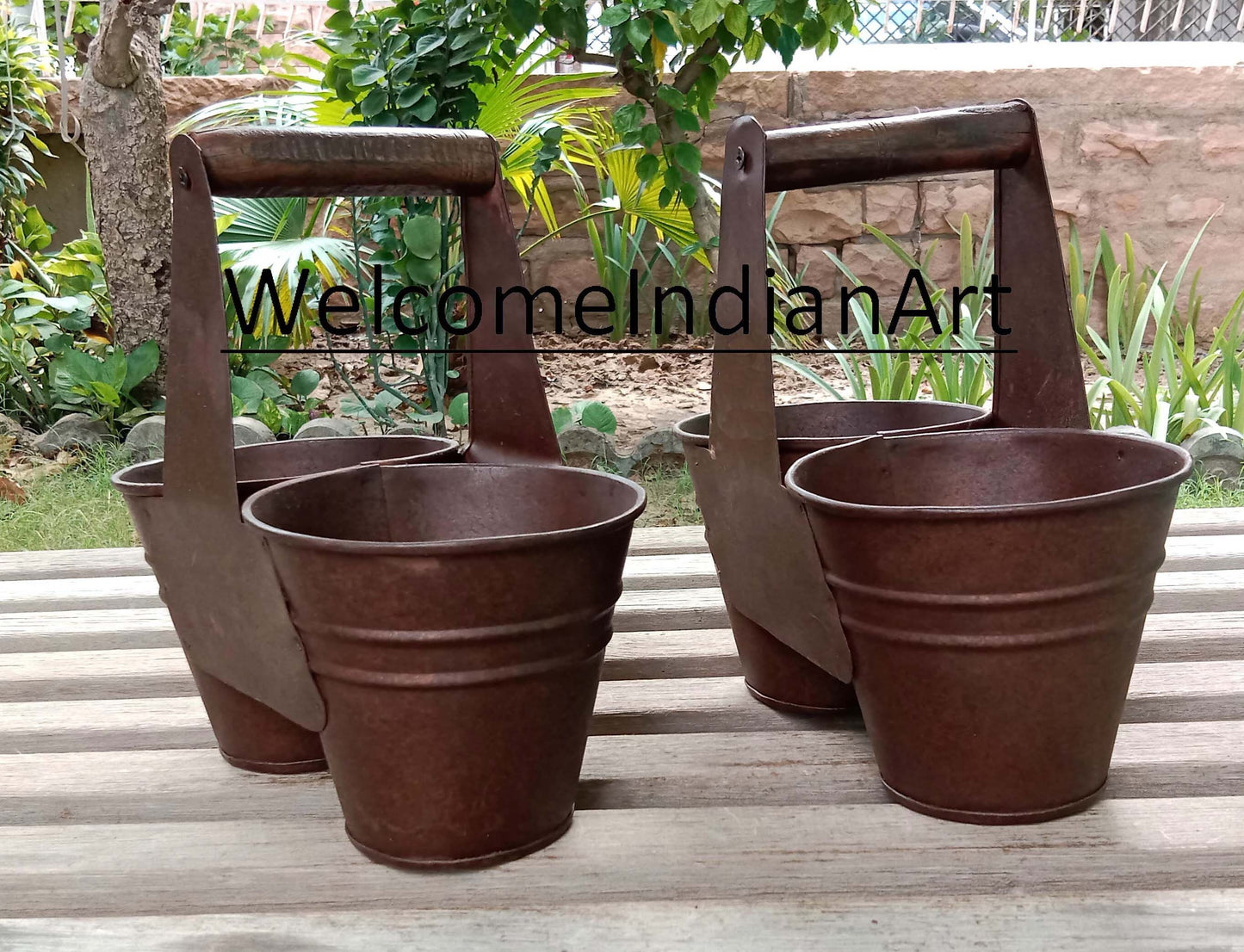 Iron Caddy Hanging Flower Pot Iron