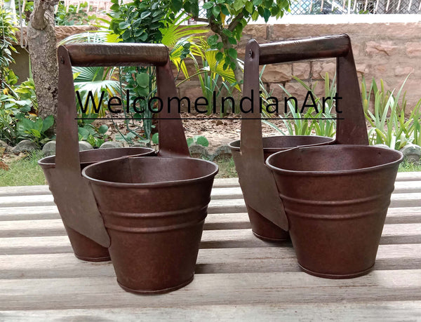 Iron Caddy Hanging Flower Pot Iron
