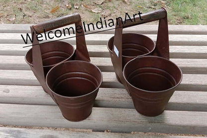 Iron Caddy Hanging Flower Pot Iron