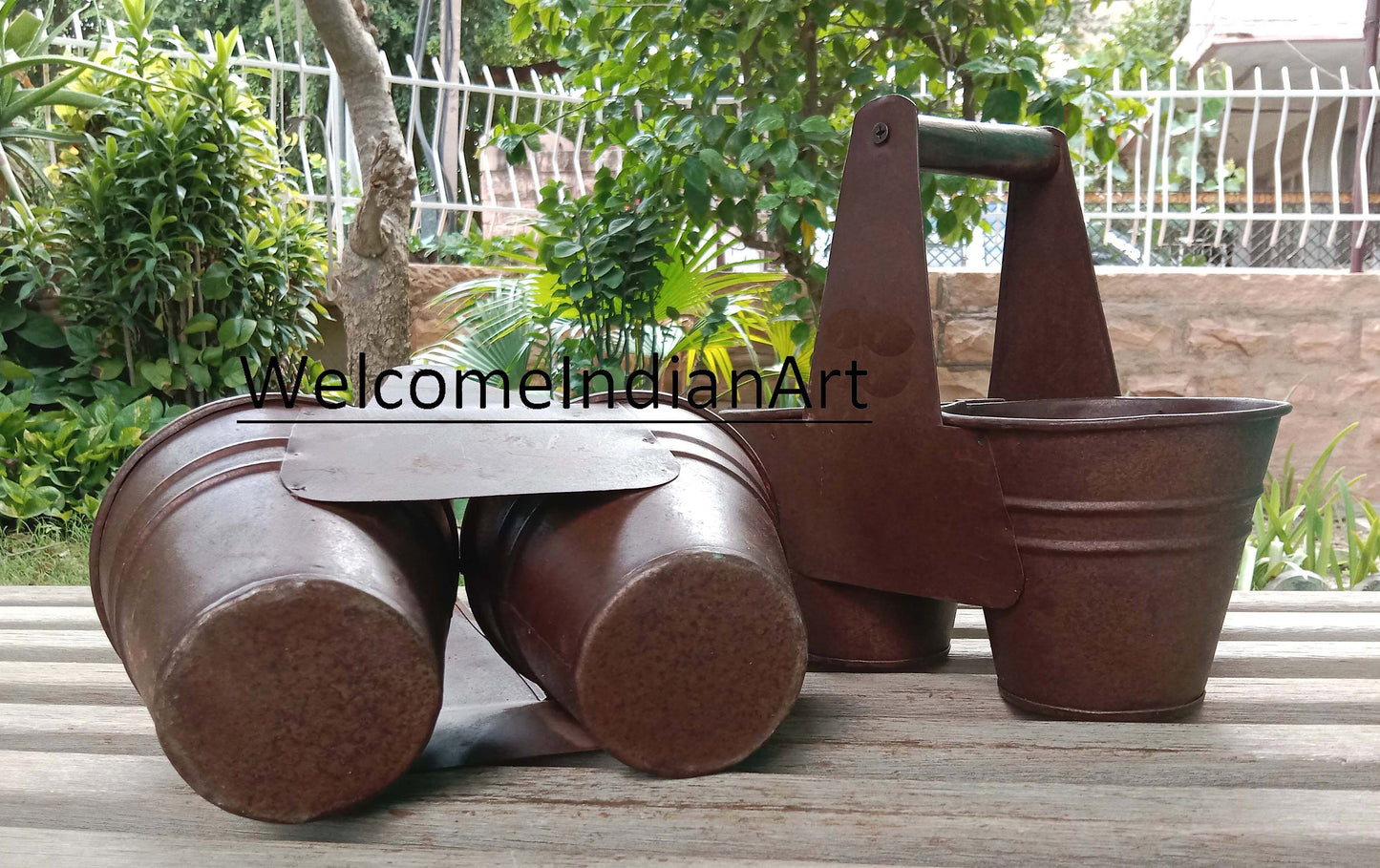 Iron Caddy Hanging Flower Pot Iron