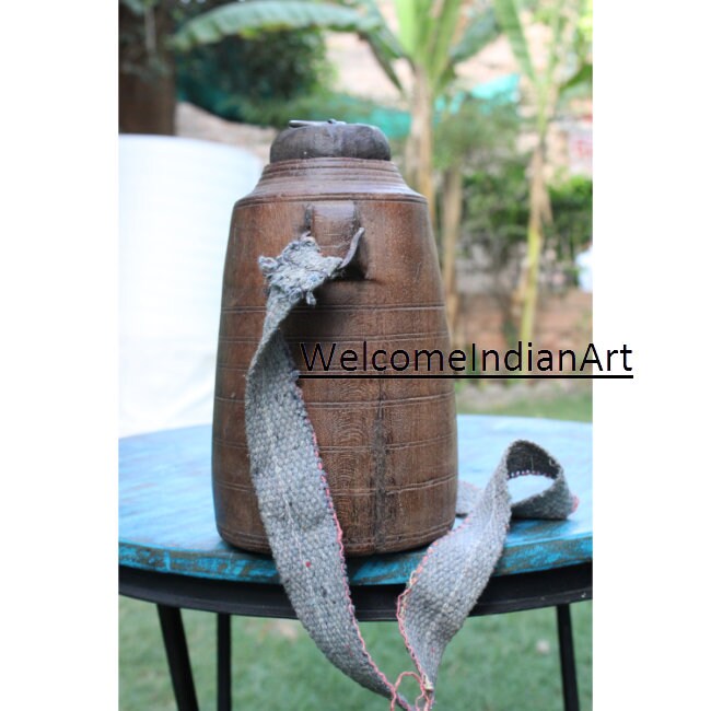 Wooden Water Bottle With Canvas Belt,