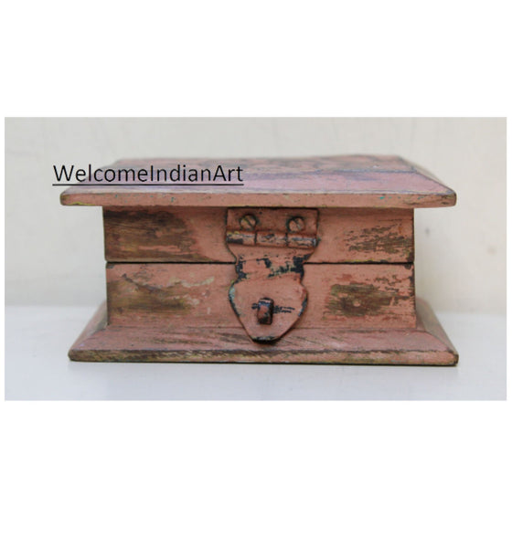 Handmade Vintage Wooden Carving Box Model 1 ( Lot Of 1 )