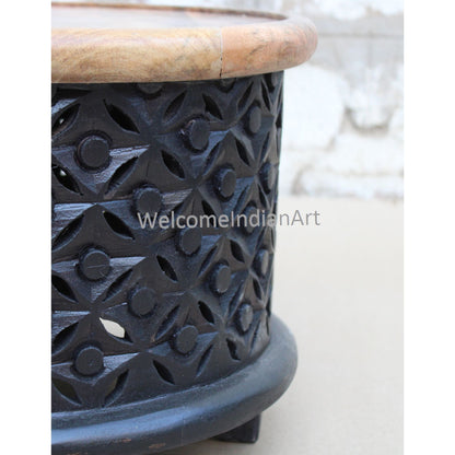 Wooden Round Coffee Table Handmade Beautiful