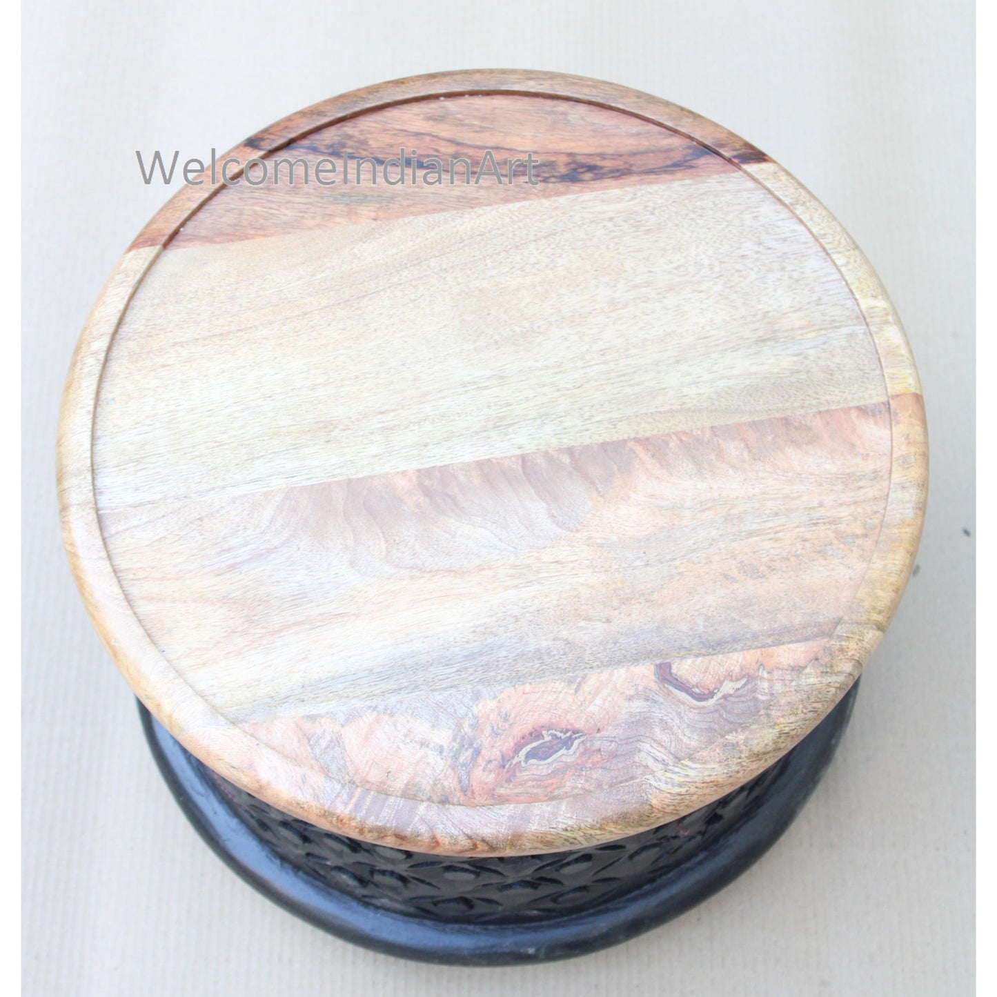 Wooden Round Coffee Table Handmade Beautiful