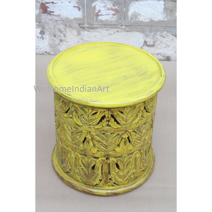 Round Wood Coffee Table Handmade Wood