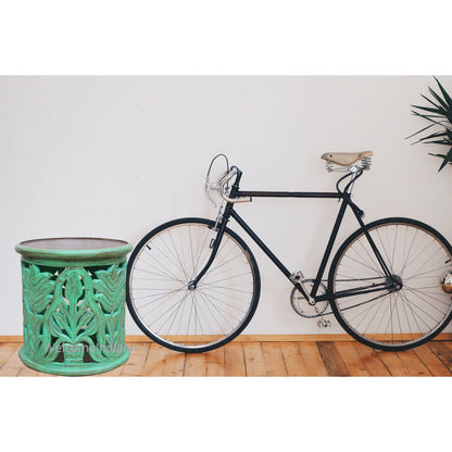 Indian Wooden Coffee Table Unique Green