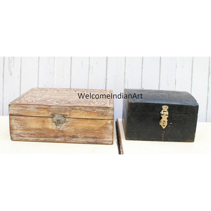 Unique Design Handmade Wooden Carving Model 1:- (Set Of 2)
