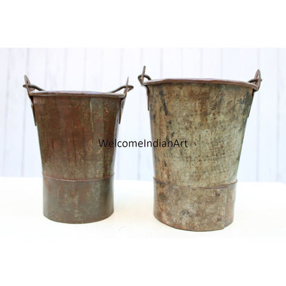 Antique Iron Bucket And Tub Model 1