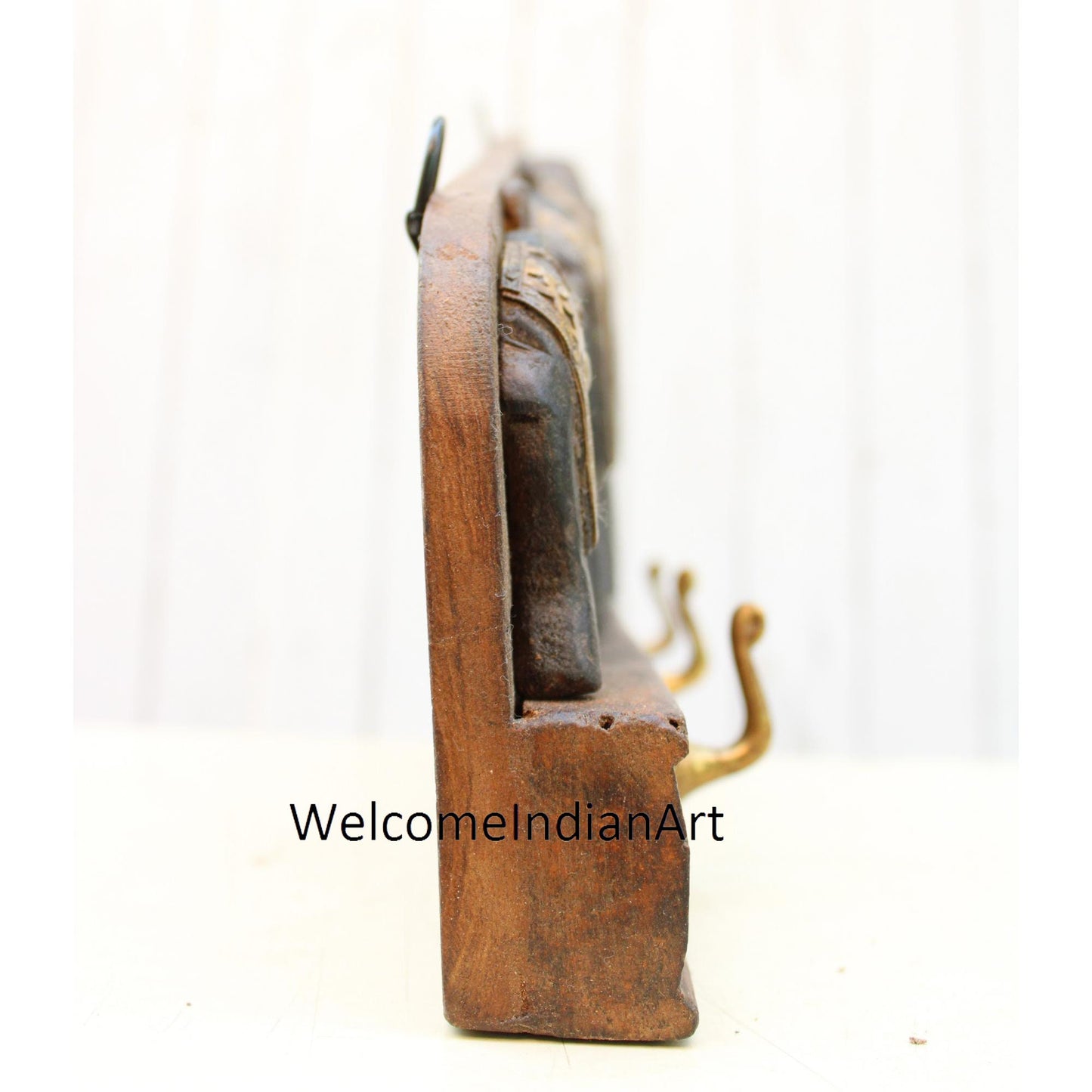 Old Wooden Hook Key Hanger Wood