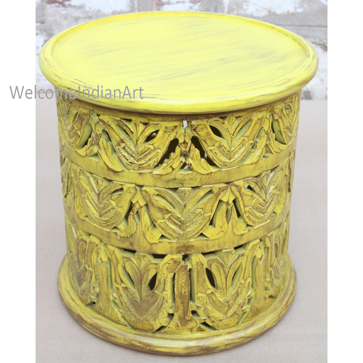 Round Wood Coffee Table Handmade Wood