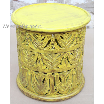 Round Wood Coffee Table Handmade Wood