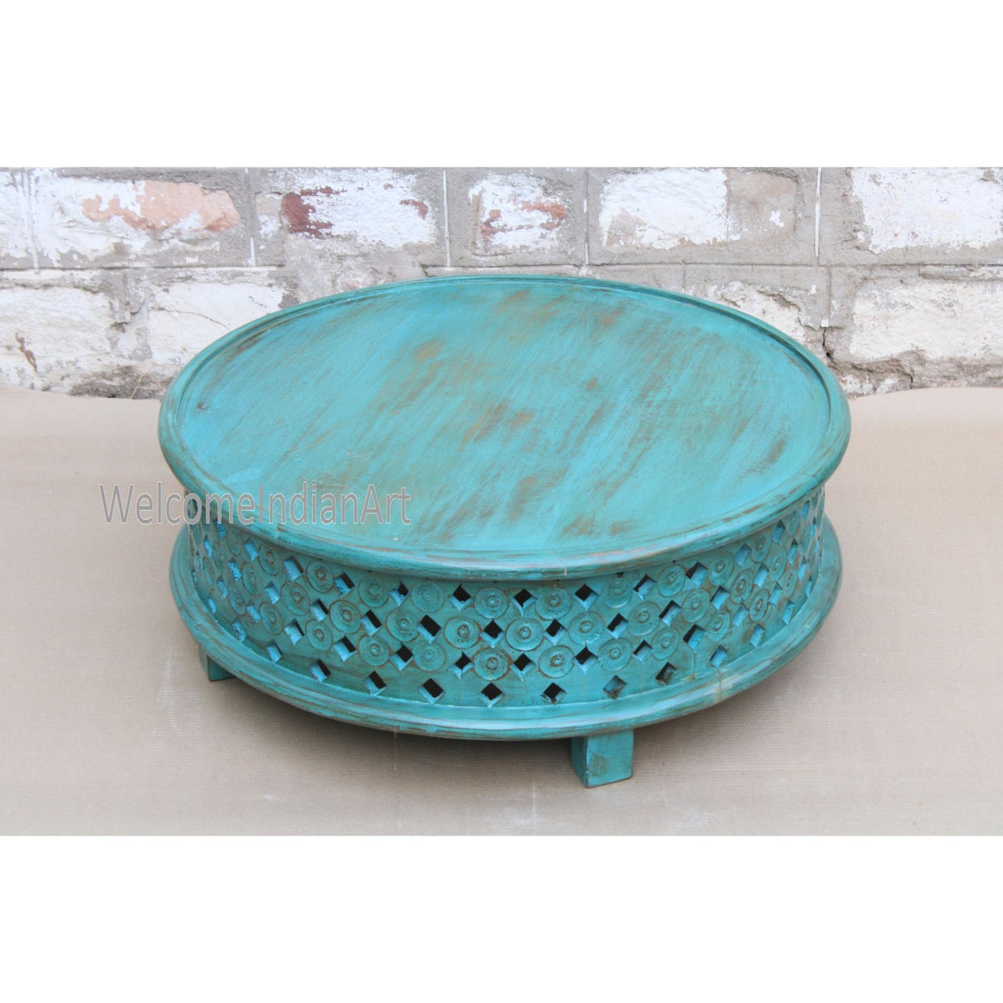 Wood Coffee Table Wooden Coffee Model 1 Blue