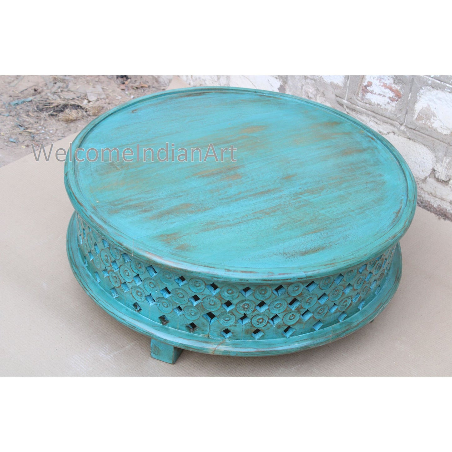 Wood Coffee Table Wooden Coffee Model 1 Blue