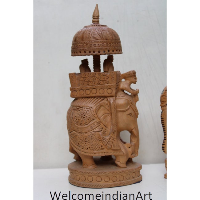 Wooden Elephant Figurines Set Of Model 1