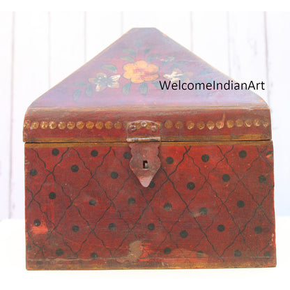 Wooden Hand Painted Box, Decorative Model 1